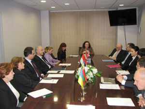 International experts at the Round Table in BIA discuss the issues of “Nordic Baltic 8” co-operation. Riga, 24.11.2010.